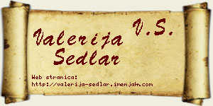 Valerija Sedlar vizit kartica